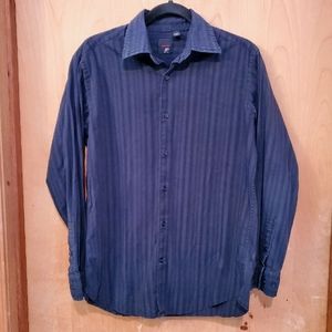 🔴 J Ferrar Black Stripe Shirt - Medium